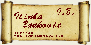 Ilinka Bauković vizit kartica